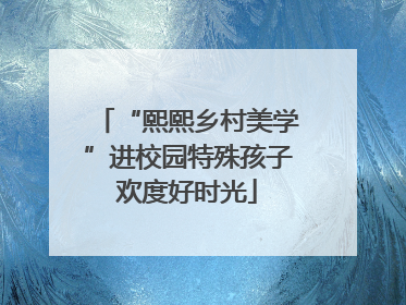 “熙熙乡村美学”进校园特殊孩子欢度好时光