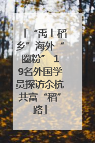 “禹上稻乡”海外“圈粉” 19名外国学员探访余杭共富“稻”路