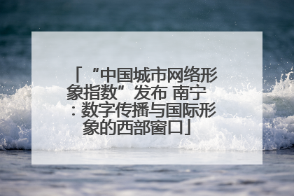 “中国城市网络形象指数”发布 南宁：数字传播与国际形象的西部窗口