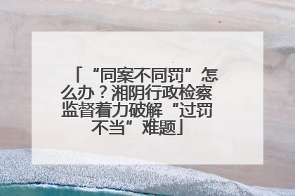 “同案不同罚”怎么办？湘阴行政检察监督着力破解“过罚不当”难题