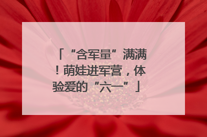 “含军量”满满！萌娃进军营，体验爱的“六一”