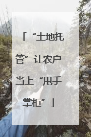 “土地托管”让农户当上“甩手掌柜”