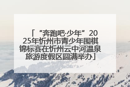 “奔跑吧·少年”2025年忻州市青少年围棋锦标赛在忻州云中河温泉旅游度假区圆满举办