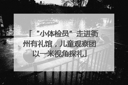 “小体检员”走进衢州有礼馆，儿童观察团以一米视角探礼