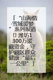 “山海情·雪域援梦”系列报道⑪ 潍坊1300万援藏资金，守护藏区群众健康“最后一公里”