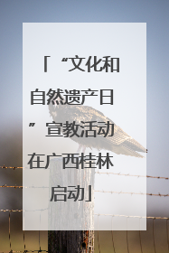 “文化和自然遗产日”宣教活动在广西桂林启动