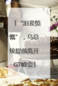 “沮丧愤慨”，乌总统提前离开G7峰会