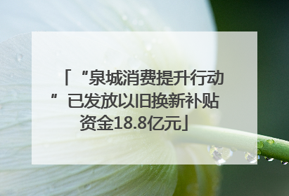 “泉城消费提升行动”已发放以旧换新补贴资金18.8亿元
