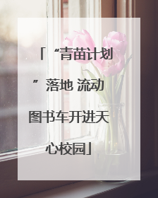 “青苗计划”落地 流动图书车开进天心校园