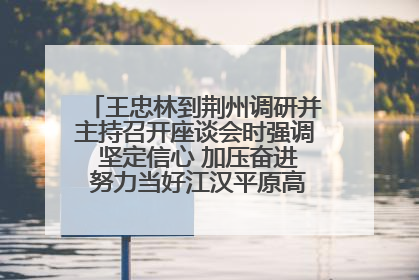 王忠林到荆州调研并主持召开座谈会时强调 坚定信心 加压奋进 努力当好江汉平原高质量发展排头兵