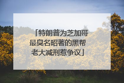 特朗普为芝加哥最臭名昭著的黑帮老大减刑惹争议