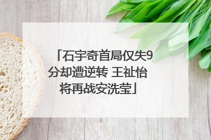 石宇奇首局仅失9分却遭逆转 王祉怡将再战安洗莹