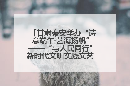 甘肃秦安举办“诗意端午·艺海扬帆”——“与人民同行”新时代文明实践文艺志愿服务活动