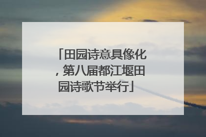 田园诗意具像化，第八届都江堰田园诗歌节举行