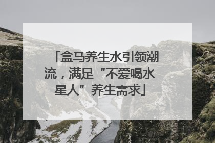 盒马养生水引领潮流，满足“不爱喝水星人”养生需求