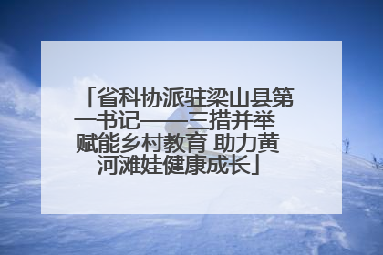 省科协派驻梁山县第一书记——三措并举 赋能乡村教育 助力黄河滩娃健康成长