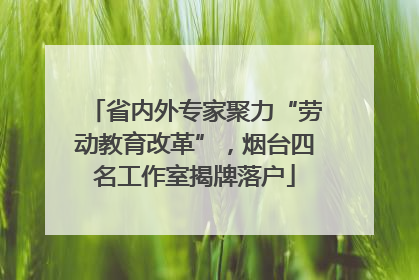 省内外专家聚力“劳动教育改革”，烟台四名工作室揭牌落户