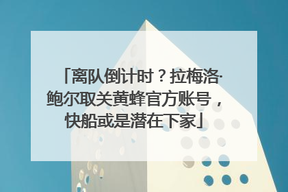 离队倒计时？拉梅洛·鲍尔取关黄蜂官方账号，快船或是潜在下家