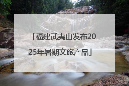 福建武夷山发布2025年暑期文旅产品