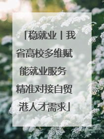 稳就业丨我省高校多维赋能就业服务 精准对接自贸港人才需求
