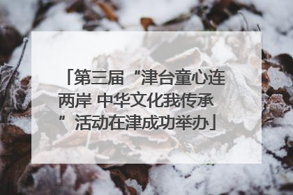 第三届“津台童心连两岸 中华文化我传承”活动在津成功举办