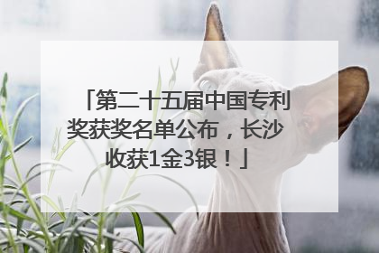 第二十五届中国专利奖获奖名单公布，长沙收获1金3银！