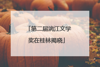 第二届漓江文学奖在桂林揭晓