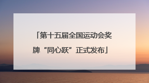 第十五届全国运动会奖牌“同心跃”正式发布