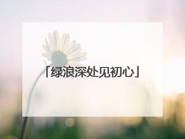 绿浪深处见初心