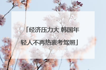 经济压力大 韩国年轻人不再热衷考驾照