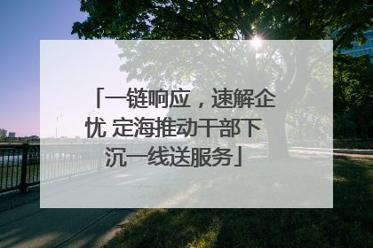 一链响应，速解企忧 定海推动干部下沉一线送服务