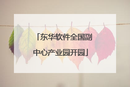 东华软件全国副中心产业园开园