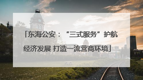 东海公安：“三式服务”护航经济发展 打造一流营商环境