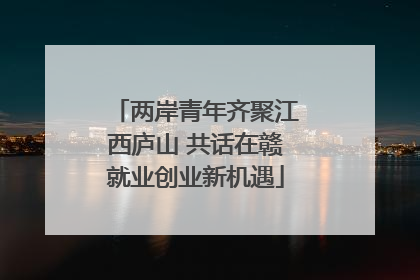 两岸青年齐聚江西庐山 共话在赣就业创业新机遇