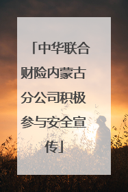 中华联合财险内蒙古分公司积极参与安全宣传