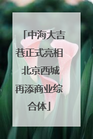 中海大吉巷正式亮相 北京西城再添商业综合体