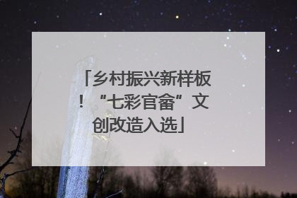 乡村振兴新样板！“七彩官畲”文创改造入选