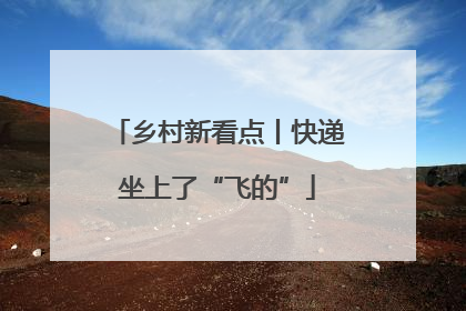 乡村新看点丨快递坐上了“飞的”