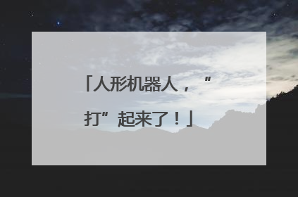 人形机器人，“打”起来了！