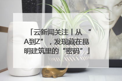 云新闻关注丨从 “A到Z”，发现藏在昆明建筑里的“密码”