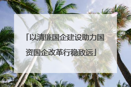以清廉国企建设助力国资国企改革行稳致远