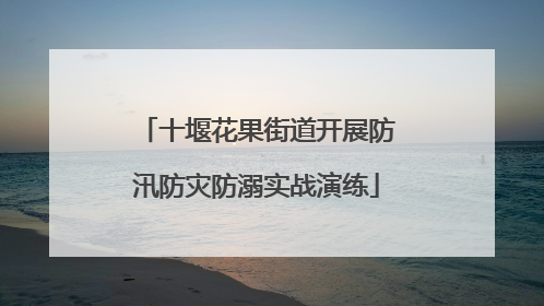 十堰花果街道开展防汛防灾防溺实战演练