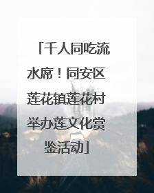 千人同吃流水席！同安区莲花镇莲花村举办莲文化赏鉴活动