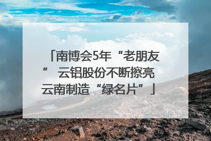 南博会5年“老朋友” 云铝股份不断擦亮云南制造“绿名片”