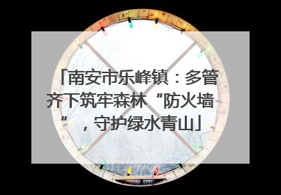 南安市乐峰镇：多管齐下筑牢森林“防火墙”，守护绿水青山