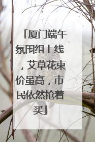 厦门端午氛围组上线，艾草花束价虽高，市民依然抢着买