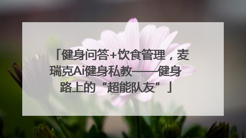 健身问答+饮食管理，麦瑞克Ai健身私教——健身路上的“超能队友”
