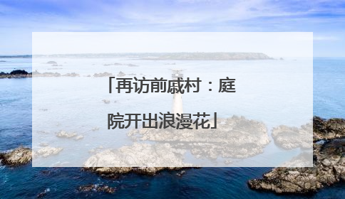 再访前戚村：庭院开出浪漫花