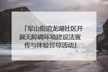 军山街道龙湖社区开展无障碍环境建设法宣传与体验督导活动