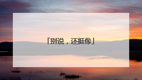 别说，还挺像